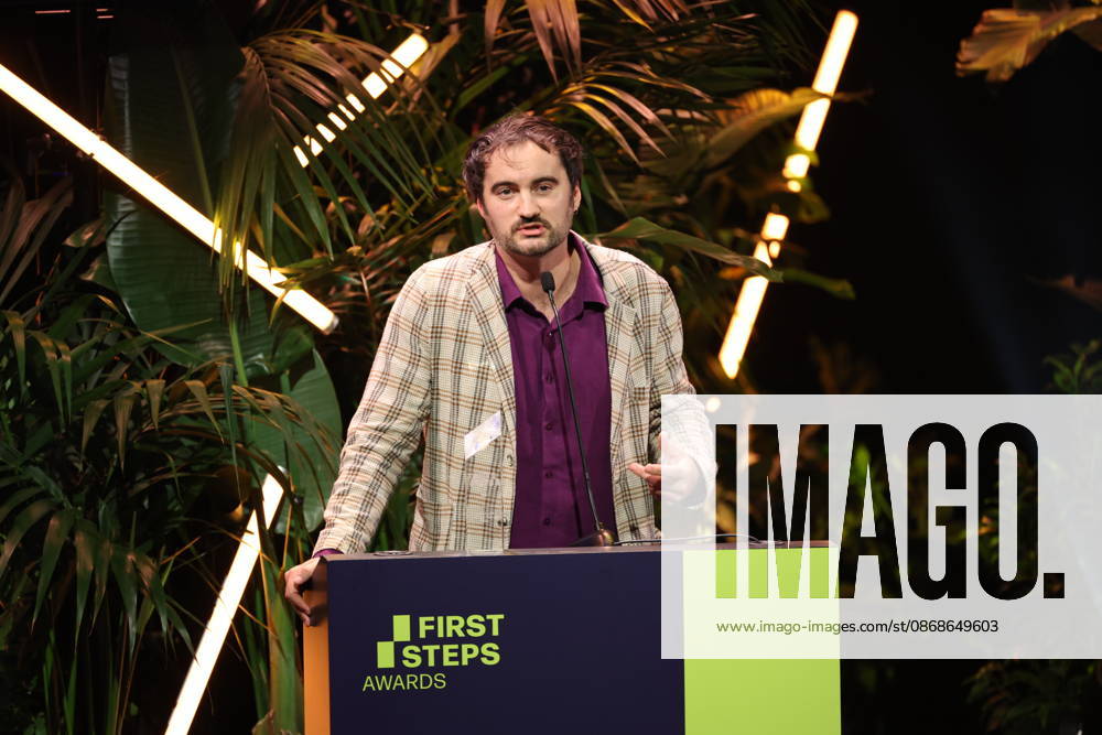 FIRST STEPS 2026 Feature-Length Film Winner: *I UNDERSTAND YOUR FRUSTRATION* by Kilian Friedrich Award presentation on stage at the FIRST STEPS 2026 awards ceremony at the Theater des Westens in Berlin