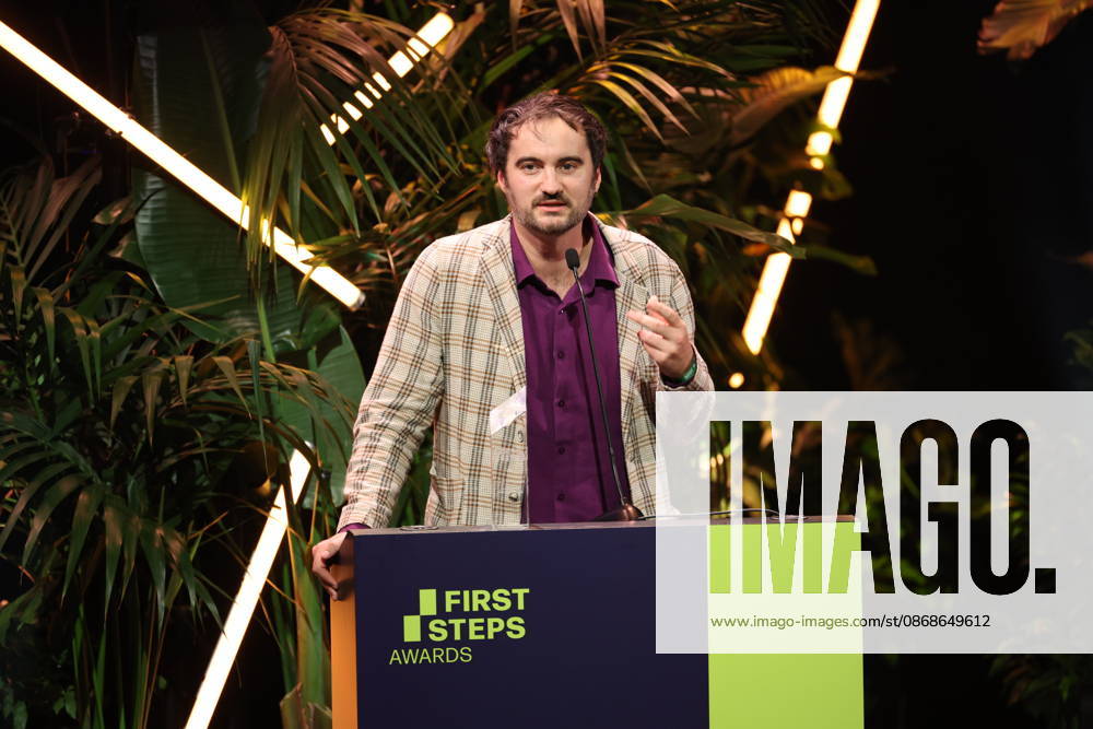 FIRST STEPS 2026 Feature-Length Film Winner: *I UNDERSTAND YOUR FRUSTRATION* by Kilian Friedrich Award presentation on stage at the FIRST STEPS 2026 awards ceremony at the Theater des Westens in Berlin