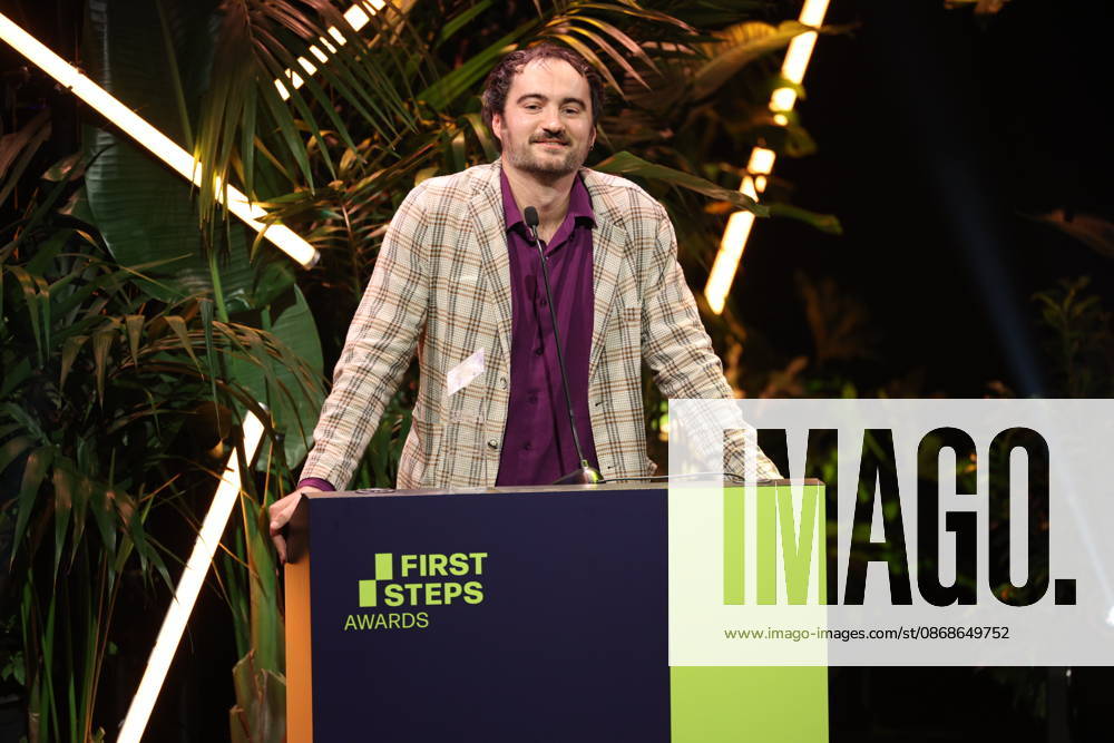 FIRST STEPS 2026 Feature-Length Film Winner: *I UNDERSTAND YOUR FRUSTRATION* by Kilian Friedrich Award presentation on stage at the FIRST STEPS 2026 awards ceremony at the Theater des Westens in Berlin