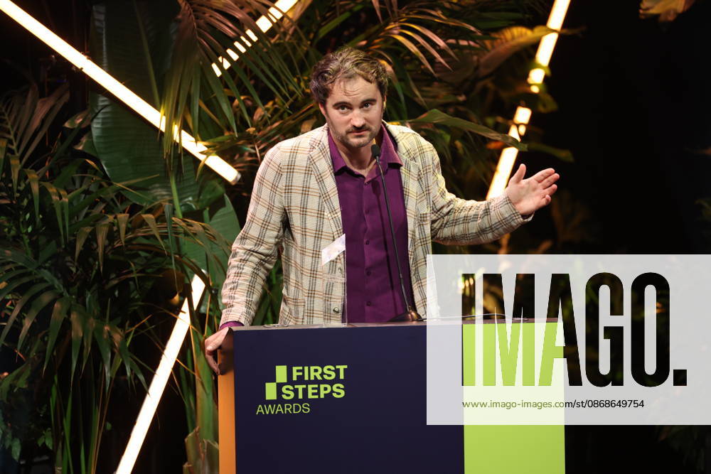 FIRST STEPS 2026 Feature-Length Film Winner: *I UNDERSTAND YOUR FRUSTRATION* by Kilian Friedrich Award presentation on stage at the FIRST STEPS 2026 awards ceremony at the Theater des Westens in Berlin