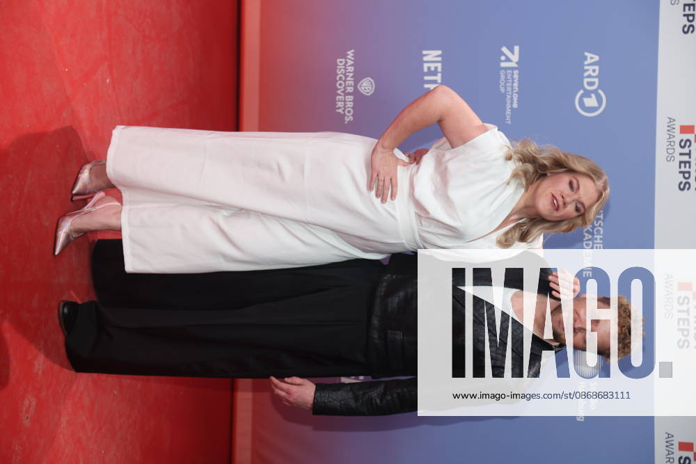 Gisa Flake and Knud Riepen at the 27th First Steps Awards ceremony in 2026 at the Theater des Westens in Berlin