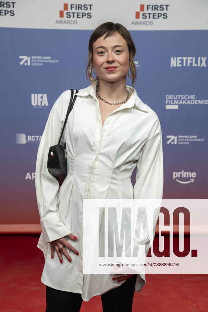 ABB FIRSTSTEPS: Linda Belinda Podszus walks the red carpet at the 2026 FIRST STEPS Awards ceremony at the Theater des Westens on October 5, 2026, in Berlin, Germany