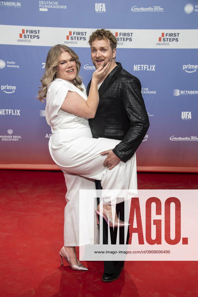ABB FIRSTSTEPS: Gisa Flake and Knud Riepen walk the red carpet at the 2026 FIRST STEPS Awards ceremony at the Theater des Westens on October 5, 2026, in Berlin, Germany