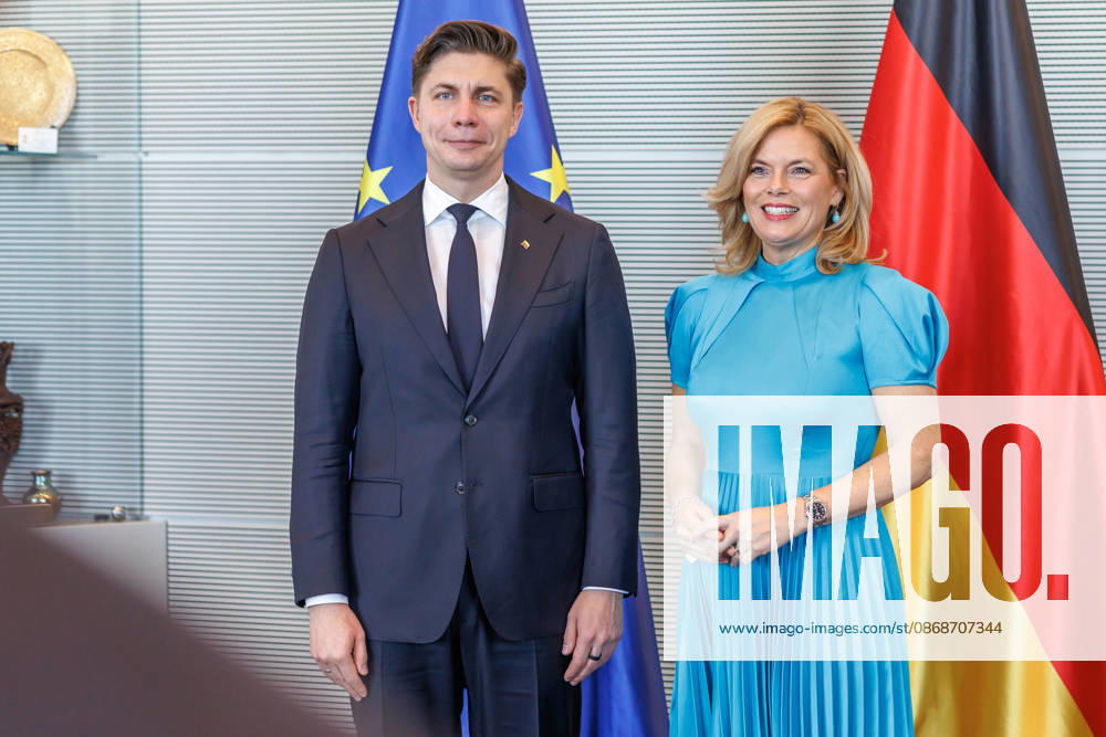 Bundestag: Bundestag President Julia Kloeckner welcomes the Prime Minister of the Republic of Lithuania, Mindaugas Sinkevicius, to the German Bundestag on October 6, 2026, in Berlin, Berlin, Berlin, Germany, Bundestag