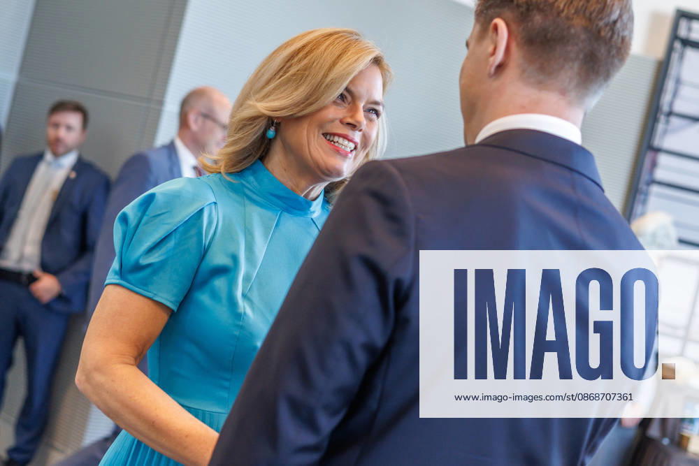 Bundestag: Bundestag President Julia Kloeckner welcomes the Prime Minister of the Republic of Lithuania, Mindaugas Sinkevicius, to the German Bundestag on October 6, 2026, in Berlin, Berlin, Berlin, Germany, Bundestag