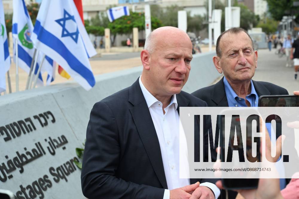 Berlin mayor joins October 7 memorial in Tel Aviv TEL AVIV, ISRAEL, OCTOBER 6, 2026: Tel Aviv-Yafo Mayor Ron Huldai, Berlin Governing Mayor Kai Wegner and German Ambassador to Israel Alexander Graf Lambsdorff lay a memorial wreath at Hostages Square in Tel Aviv ahead of the third anniversary of the October 7, 2023 attacks. Wegner is visiting Israel from October 6 to 8 for meetings and commemorative events aimed at strengthening ties between Berlin and Tel Aviv. TEL AVIV Israel