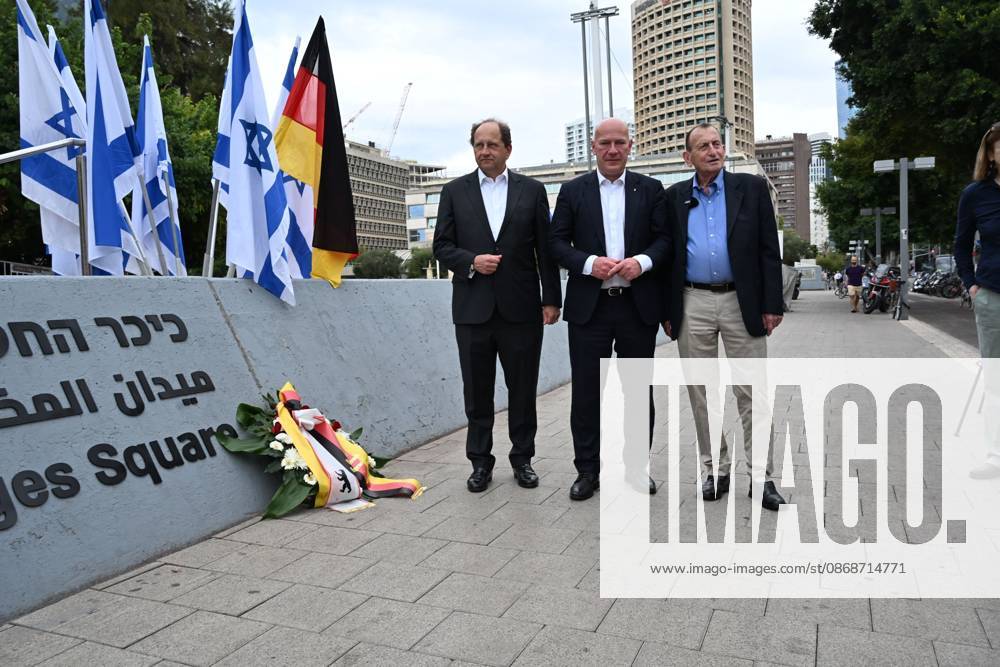 Berlin mayor joins October 7 memorial in Tel Aviv TEL AVIV, ISRAEL, OCTOBER 6, 2026: Tel Aviv-Yafo Mayor Ron Huldai, Berlin Governing Mayor Kai Wegner and German Ambassador to Israel Alexander Graf Lambsdorff lay a memorial wreath at Hostages Square in Tel Aviv ahead of the third anniversary of the October 7, 2023 attacks. Wegner is visiting Israel from October 6 to 8 for meetings and commemorative events aimed at strengthening ties between Berlin and Tel Aviv. TEL AVIV Israel