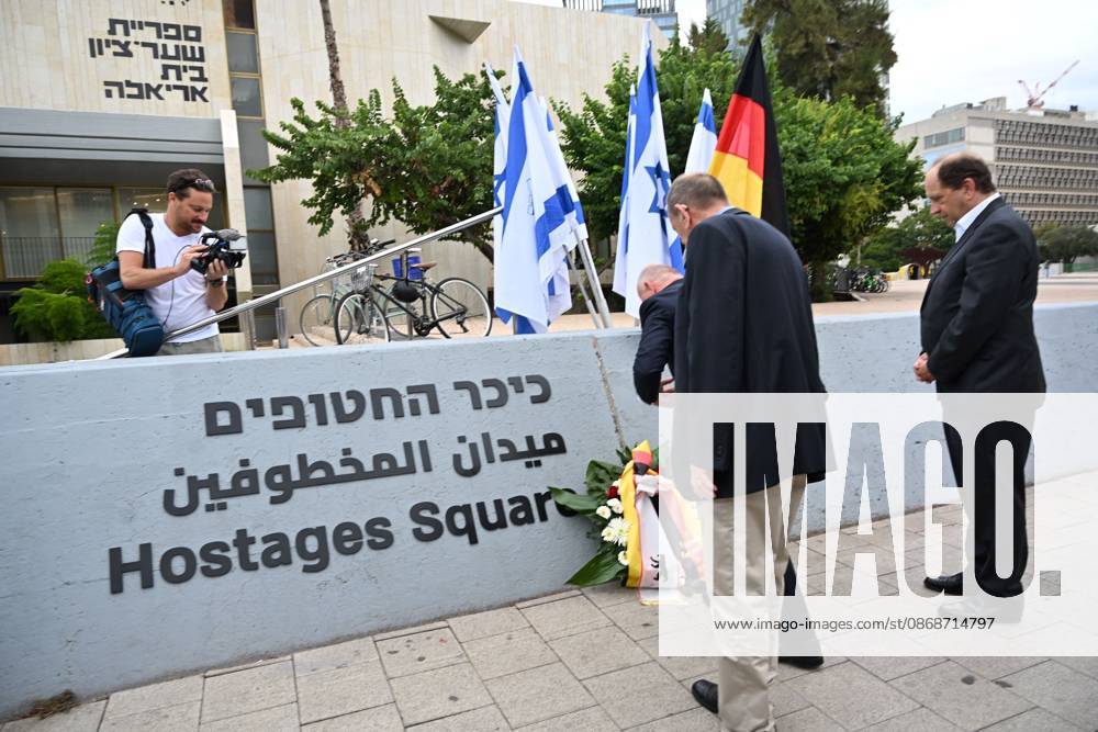 Berlin mayor joins October 7 memorial in Tel Aviv TEL AVIV, ISRAEL, OCTOBER 6, 2026: Tel Aviv-Yafo Mayor Ron Huldai, Berlin Governing Mayor Kai Wegner and German Ambassador to Israel Alexander Graf Lambsdorff lay a memorial wreath at Hostages Square in Tel Aviv ahead of the third anniversary of the October 7, 2023 attacks. Wegner is visiting Israel from October 6 to 8 for meetings and commemorative events aimed at strengthening ties between Berlin and Tel Aviv. TEL AVIV Israel