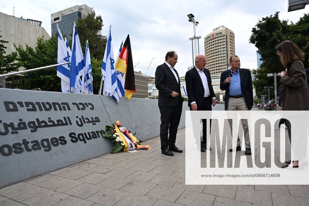 Berlin mayor joins October 7 memorial in Tel Aviv TEL AVIV, ISRAEL, OCTOBER 6, 2026: Tel Aviv-Yafo Mayor Ron Huldai, Berlin Governing Mayor Kai Wegner and German Ambassador to Israel Alexander Graf Lambsdorff lay a memorial wreath at Hostages Square in Tel Aviv ahead of the third anniversary of the October 7, 2023 attacks. Wegner is visiting Israel from October 6 to 8 for meetings and commemorative events aimed at strengthening ties between Berlin and Tel Aviv. TEL AVIV Israel