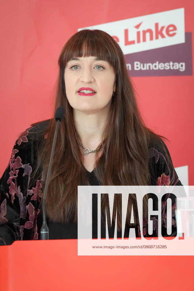 Press Statement by the Left Party (Die Linke) Faction Ahead of the Bundestag Session: A Portrait of Heidi Reichinnek of the Left Party (Die Linke) During a Press Statement Ahead of the Faction Meeting at the German Bundestag, Berlin, October 6, 2026 Berlin, Berlin, Germany