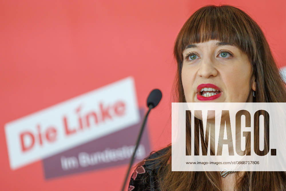 Statement by Die Linke s Heidi Reichinnek during a Die Linke press conference on October 6, 2026, in Berlin, Berlin, Berlin, Germany, Reichstag