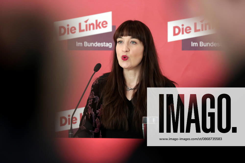 Heidi Reichinnek, Chair of the Bundestag parliamentary group of Die Linke, remarks before the meeting of the Bundestag parliamentary group, Berlin