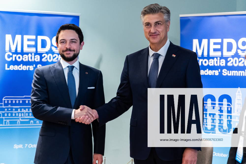 - Bilateralni susret Andreja Plenkovica s prijestolonasljednikom Jordana Al Husseinom bin Abdullahom II Split, 061026. Hotel Radisson Blu Resort and Spa. Bilateralni susret predsjednika Vlade Andreja Plenkovica s prijestolonasljednikom Hasemitske Kraljevine Jordan Al Husseinom bin Abdullahom II. Na fotografiji: Al Husein bin Abdullah ll, Andrej Plenkovic. Foto: Tom Dubravec CROPIX Split CROATIA