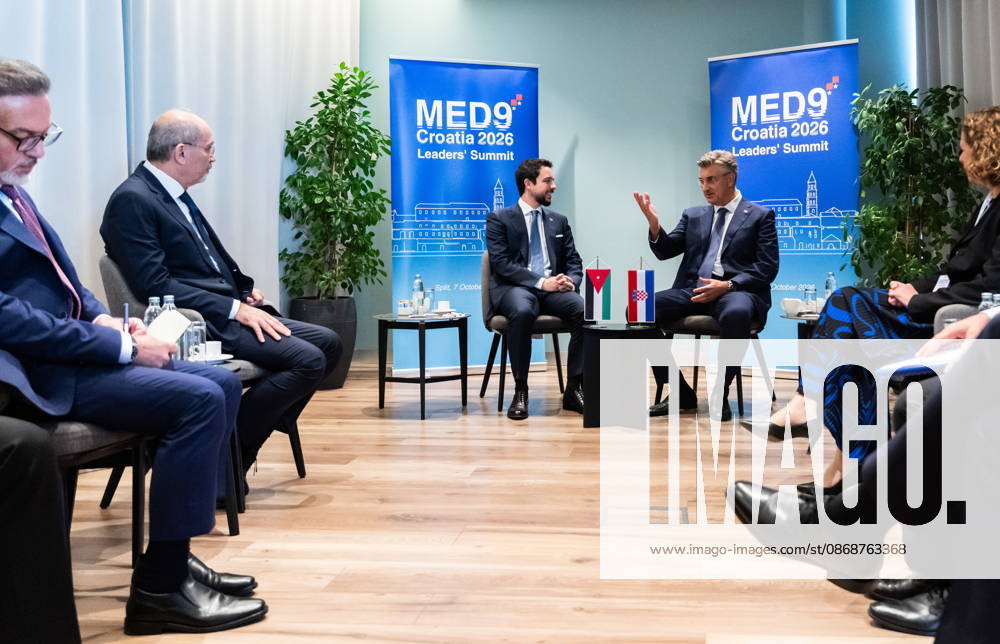 Croatia, Split, 06.10.2026. Radisson Blu Resort and Spa Hotel. Bilateral meeting between Prime Minister Andrej Plenkovic and the Crown Prince of the Hashemite Kingdom of Jordan, Al Hussein bin Abdullah II. In teh photo: Al Hussein bin Abdullah II, Andrej Plenkovic. Photo: Tom Dubravec CROPIX Split CROATIA