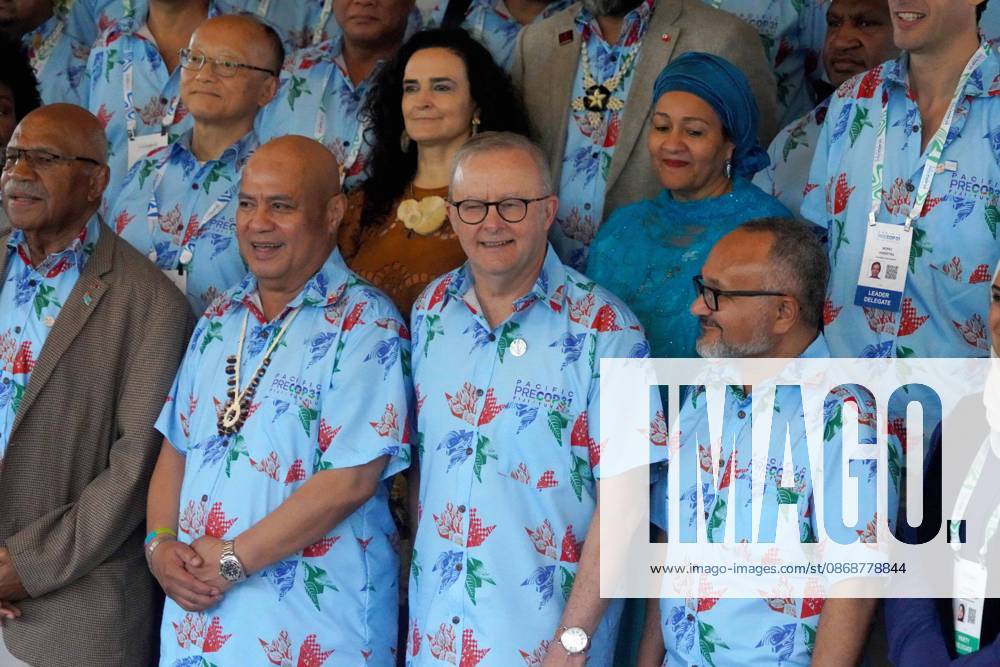 Australian Prime Minister ANTHONY ALBANESE, Fijian Prime Minister SITIVENI RABUKA, and Tuvaluan Prime Minister FELETI TEO and other international leaders attend the Pre-COP31 Leaders event in Funafuti, Tuvalu, on October 6, 2026. Complementing the ministerial meeting in Fiji, the visit brings global decision-makers to the low-lying Pacific island nation to witness climate impacts and community adaptation efforts firsthand and advance climate action ahead of COP31 in Antalya, Türkiye. Funafuti Tuvalu - ZUMA 20261006_int_h213_022