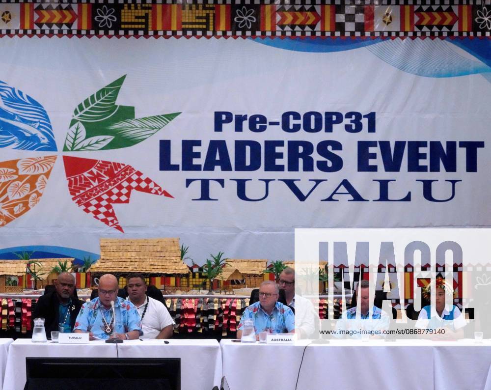 Tuvaluan Prime Minister FELETI TEO, Australian Prime Minister ANTHONY ALBANESE, and CHRIS BOWEN, and Australian Minister for Climate Change and Energy participate in the Pre-COP31 Leaders event in Funafuti, Tuvalu. Over a dozen leaders touched down on the tiny Pacific atoll nation of Tuvalu on October 6, 2026 for a first-hand look at a once-vibrant ecosystem being threatened due to climate change. Funafuti Tuvalu - ZUMA 20261006_int_h213_026