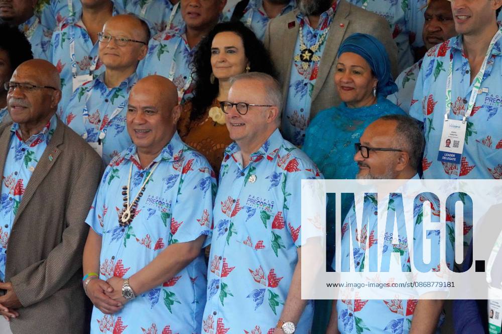 Australian Prime Minister ANTHONY ALBANESE, Fijian Prime Minister SITIVENI RABUKA, and Tuvaluan Prime Minister FELETI TEO and other international leaders attend the Pre-COP31 Leaders event in Funafuti, Tuvalu, on October 6, 2026. Complementing the ministerial meeting in Fiji, the visit brings global decision-makers to the low-lying Pacific island nation to witness climate impacts and community adaptation efforts firsthand and advance climate action ahead of COP31 in Antalya, Türkiye. Funafuti Tuvalu - ZUMA 20261006_int_h213_023