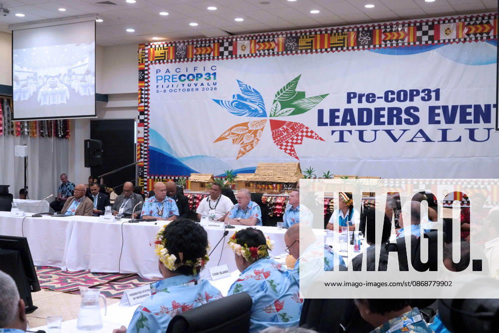Over a dozen world leaders participate in the Pre-COP31 Leaders event in Funafuti, Tuvalu. Complementing the ministerial meeting in Fiji, the visit brings global decision-makers to the low-lying Pacific island nation to witness climate impacts and community adaptation efforts firsthand and advance climate action ahead of COP31 in Antalya, Türkiye. Funafuti Tuvalu - ZUMA 20261006_int_h213_047