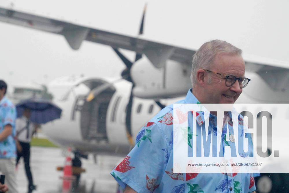 Australian Prime Minister ANTHONY ALBANESE arrives in Funafuti, Tuvalu for the Pre-COP31 Leaders event on October 6, 2026. Complementing the ministerial meeting in Fiji, the visit brings global decision-makers to the low-lying Pacific island nation to witness climate impacts and community adaptation efforts firsthand and advance climate action ahead of COP31 in Antalya, Türkiye. Funafuti Tuvalu - ZUMA 20261006_int_h213_009