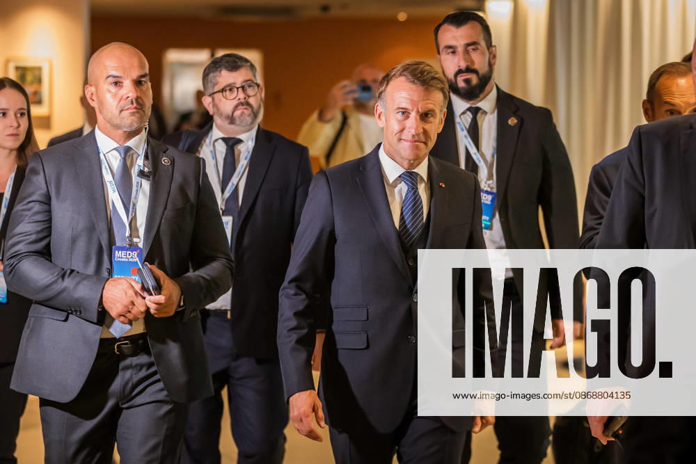 EU MED9 Bilateral meet Plenkovic - Macron Croatian Prime Minister Andrej Plenkovic meets French President Emmanuel Macron during bilateral meetings on the sidelines of the EU MED9 summit in Split, Croatia on October 7, 2027. ZvonimirxBarisin PIXSELL