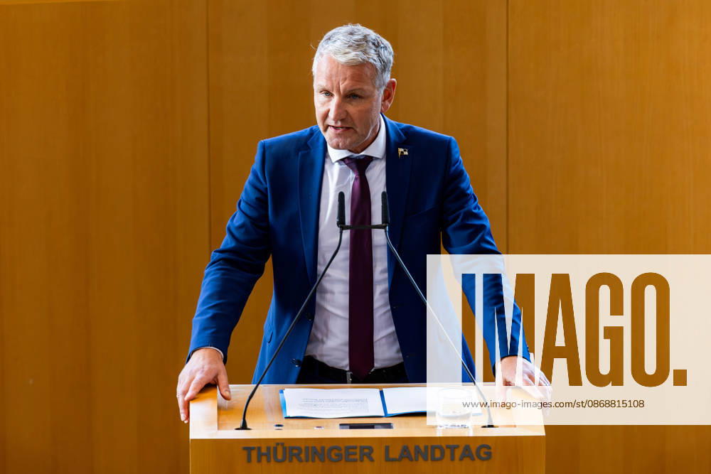GER, Politics News, 56th Plenary Session in the Plenary Hall of the Thuringian State Parliament, Björn Höcke, AfD Thuringia, 99096 Erfurt, Thuringian State Parliament, Thuringia, Germany