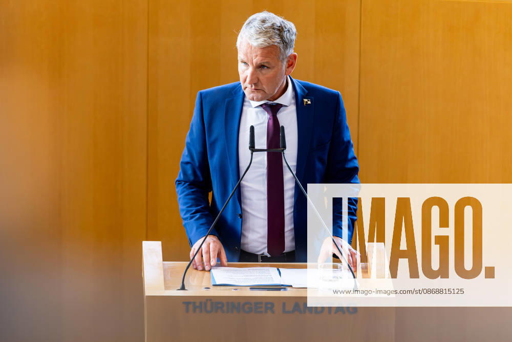 GER, Politics News, 56th Plenary Session in the Plenary Hall of the Thuringian State Parliament, Björn Höcke, AfD Thuringia, 99096 Erfurt, Thuringian State Parliament, Thuringia, Germany