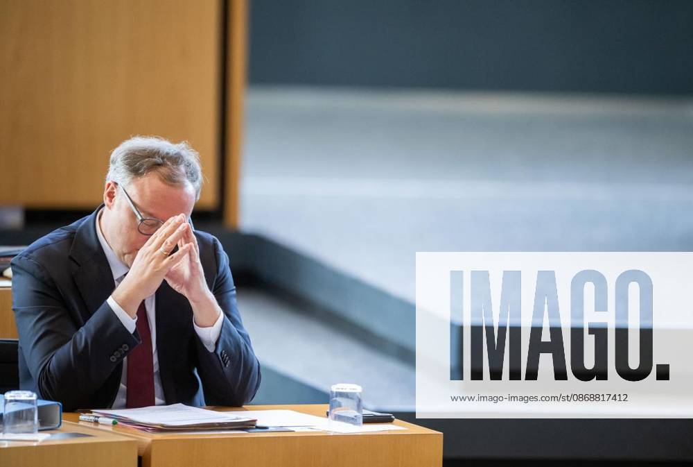 8 THURINGIAN STATE PARLIAMENT 55th PLENARY SESSION ** ** **07 10 2026 Erfurt Thuringian State Parliament 8th Legislative Term 55th Plenary Session in a photo: Minister President Mario Voigt, CDU, Germany, Thuringia, Erfurt. Copyright SaschaxFromm