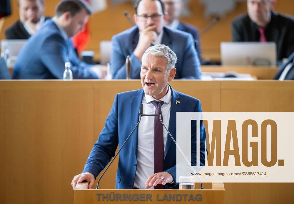 8 THURINGIAN STATE PARLIAMENT 55TH PLENARY SESSION ** FOR ** ** Oct. 7, 2026, Erfurt, Thuringian State Parliament, 8th Legislative Term, 55th Plenary Session. Photo: Björn Höcke, AfD, parliamentary group leader, Germany, Thuringia, Erfurt. Copyright SaschaxFromm