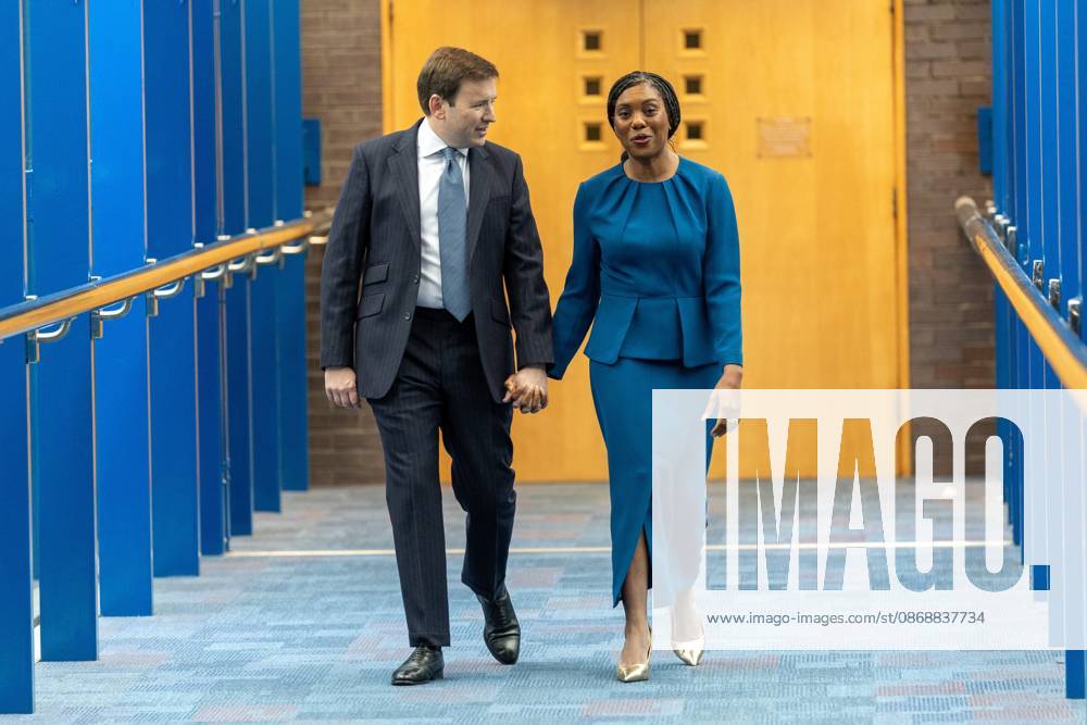 Conservative party leader Kemi Badenoch and her husband Hamish Badenoch (left), arrive ahead of her keynote speech on the final day of the Conservative Party Conference at the International Convention Centre in Birmingham.The Conservative Party leader, Kemi Badenoch s gives her keynote speech at the International Convention Centre on the final day (day four) of the Conservative Party Conference at the International Convention Centre in Birmingham. The Conservative Party opened its annual conference under the slogan Stronger economy, stronger countryâ Birmingham United Kingdom - ZUMAs197 20261007_aaa_s197_040