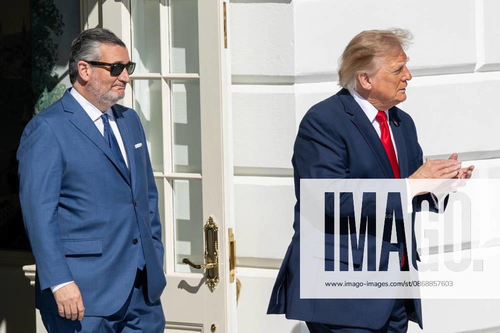 President DONALD TRUMP and Sen. TED CRUZ walk out onto the South Lawn of the White House ahead of Trumpâ€⠢s departure for San Antonio, Texas, where he is scheduled to headline a midterm campaign rally. Washington United States - ZUMAk206 20261007_znp_k206_001