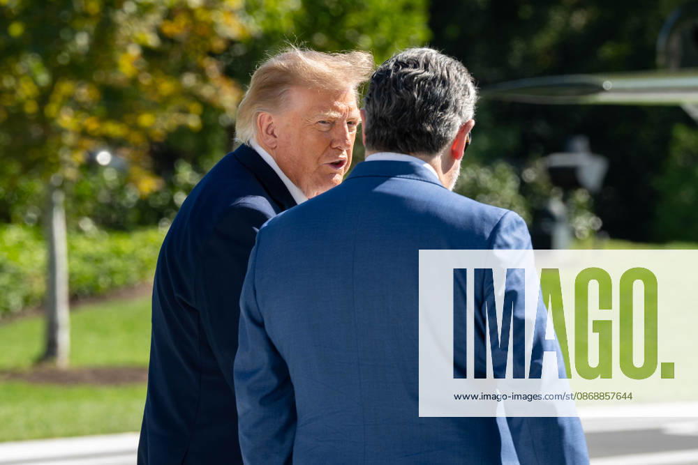 President DONALD TRUMP walks with Sen. TED CRUZ toward Marine One on the South Lawn of the White House before departing for San Antonio, Texas, where Trump is scheduled to headline a midterm campaign rally. Washington United States - ZUMAk206 20261007_znp_k206_006