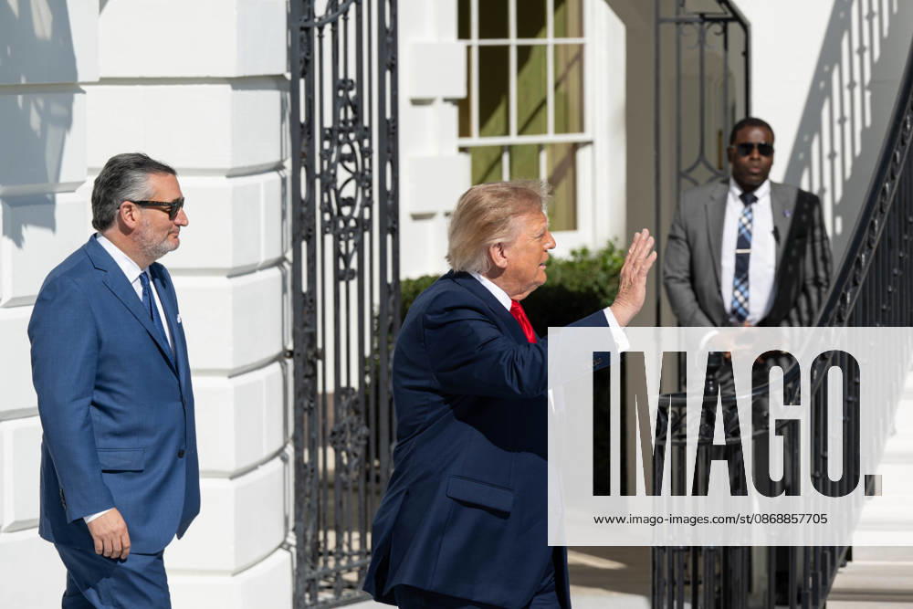 President DONALD TRUMP and Sen. TED CRUZ walk out onto the South Lawn of the White House ahead of TrumpÃ¢â‚¬â ¢s departure for San Antonio, Texas, where he is scheduled to headline a midterm campaign rally. Washington United States - ZUMAk206 20261007_znp_k206_020