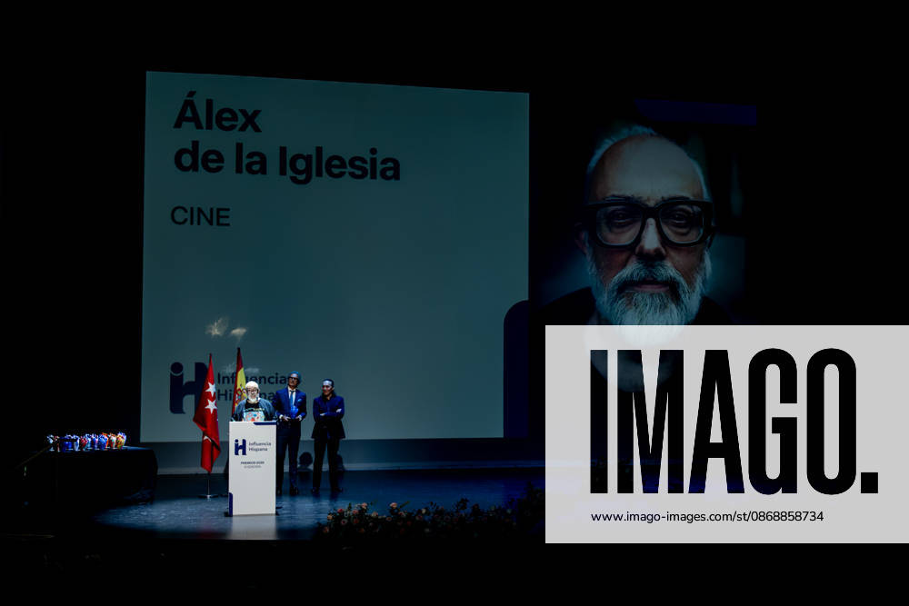 3rd Annual Hispanic Influence Awards Director Álex de la Iglesia speaks during the 3rd Annual Hispanic Influence Awards ceremony on October 7, 2026, in Madrid, Spain. The main objective of the Hispanic Influence Awards is to recognize excellence, talent, creativity, and leadership of individuals and institutions that strengthen the ties between the Spanish-speaking community and promote Hispanic values on a global scale. OCTOBER 7, 2026 HISPANIC INFLUENCE AWARDS SPANISH-SPEAKERS HISPANIC IDENTITY Madrid Madrid, Spain