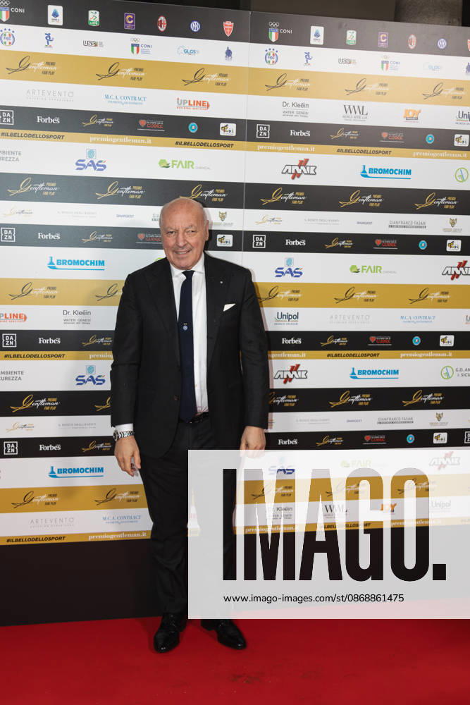 IPA89410567 - Beppe Marotta on the red carpet at the Gentleman Fair Play Award, October 7, 2026 _ Scuola Teulie, Milan, during the 2026 Gentleman Fair Play Award, News in Milan, Italy