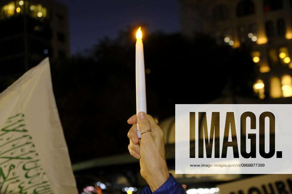 NEW YORK, NY - OCTOBER 7: Anti-Israeli and pro-Palestinian protestors converge during a vigil on the third anniversary of Hamas Oct. 7 attack in New York City on October 7, 2026.