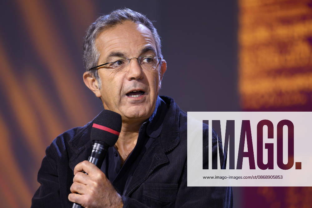 Author Navid Kermani speaks at the 2026 Frankfurt Book Fair in Frankfurt am Main, October 7, 2026, Hesse, Germany