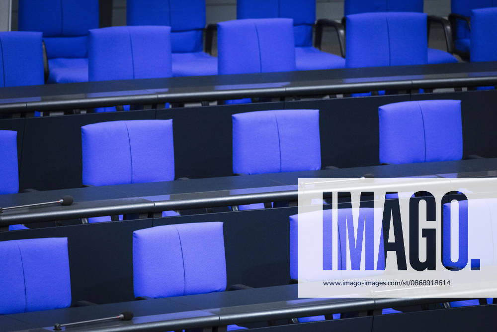 Seats in the Bundestag plenary chamber in Berlin, October 8, 2026, Berlin, Germany