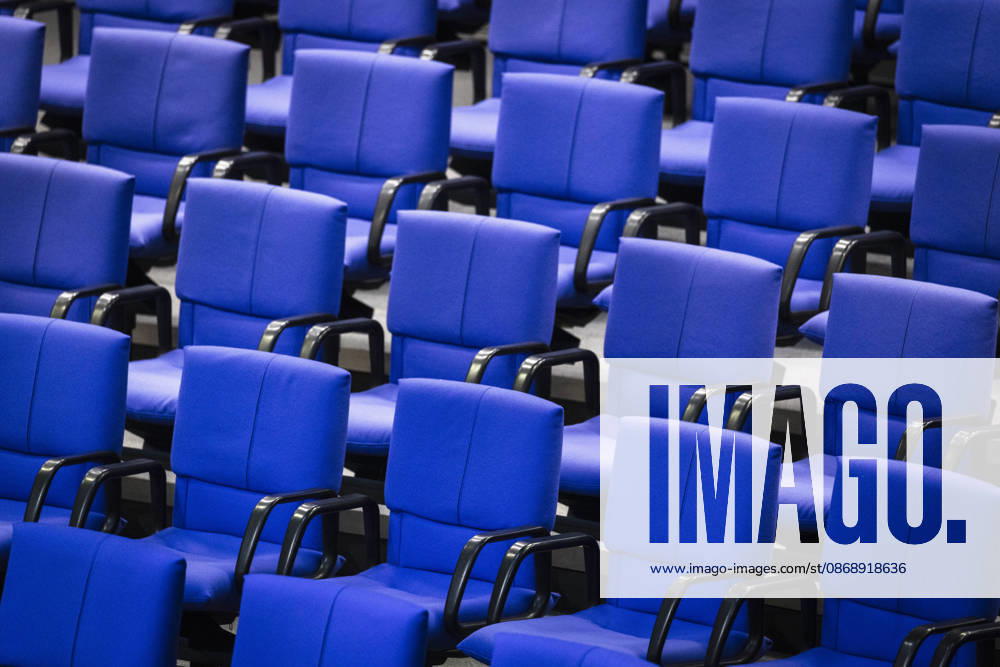 Seats in the Bundestag plenary chamber in Berlin, October 8, 2026, Berlin, Germany
