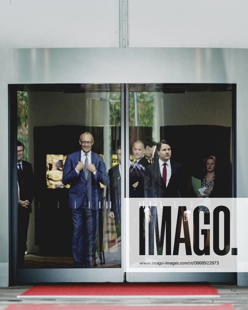 Friedrich Merz (CDU), Chancellor of Germany, photographed before the reception for the Prime Minister of the United Kingdom—not pictured—with military honors at the Federal Chancellery in Berlin, October 8, 2026, Berlin, Germany