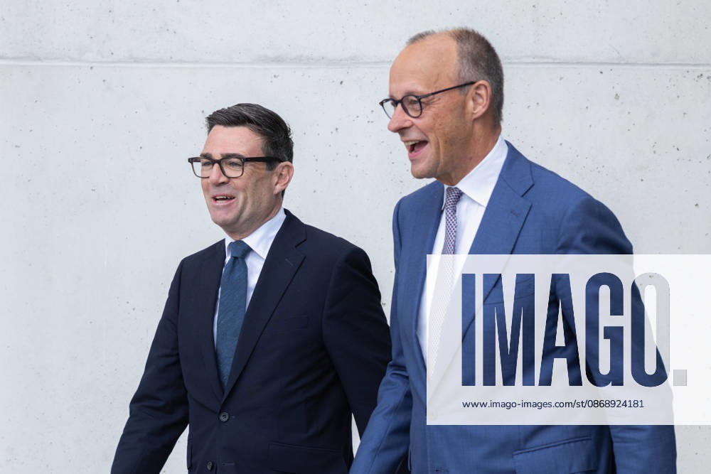 Chancellor Merz Welcomes British Prime Minister Burnham Germany, Berlin, October 8, 2026 Chancellor Friedrich Merz (CDU) welcomes Andrew Burnham, Prime Minister of the United Kingdom of Great Britain and Northern Ireland, on his inaugural visit to the Federal Chancellery