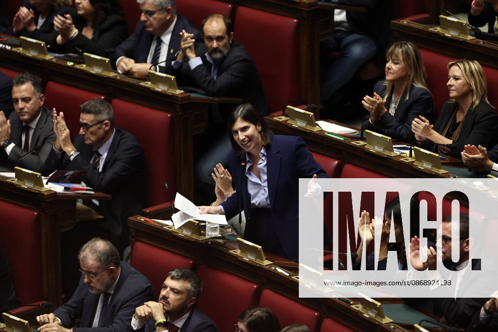 Democratic Party Secretary Elly Schlein during the secret ballot for the new electoral law in the Chamber of Deputies, Rome, 08 10 2026 Rome Italy - ZUMAa289 20261008_zia_a289_001