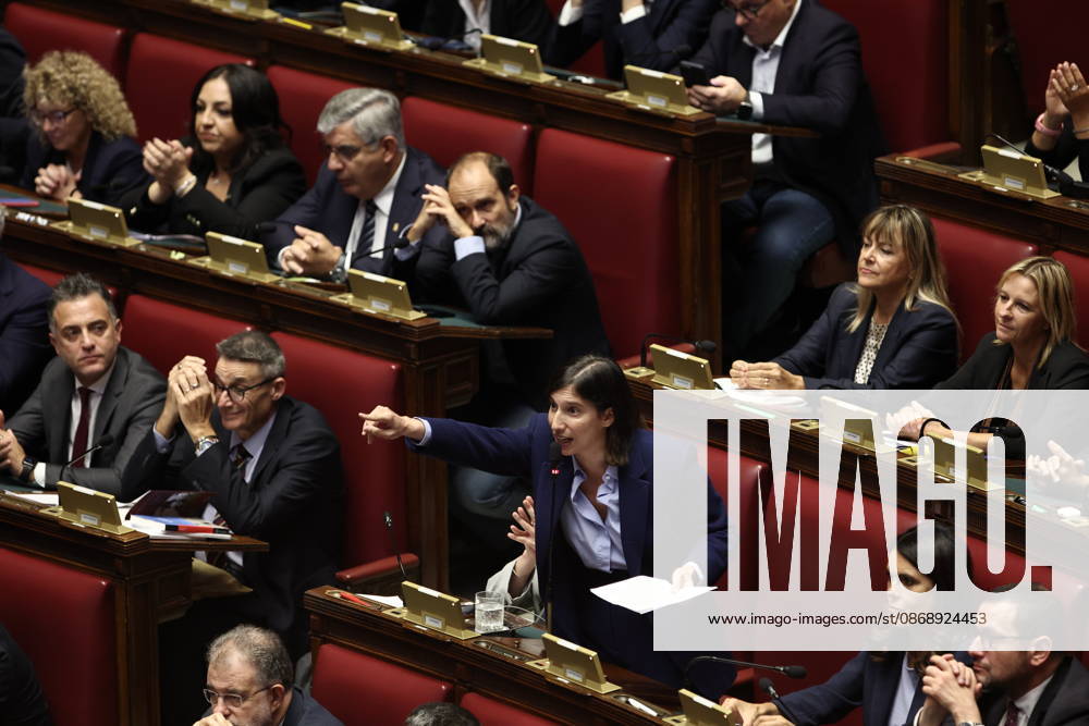 Democratic Party Secretary Elly Schlein during the secret ballot for the new electoral law in the Chamber of Deputies, Rome, 08 10 2026 Rome Italy - ZUMAa289 20261008_zia_a289_003