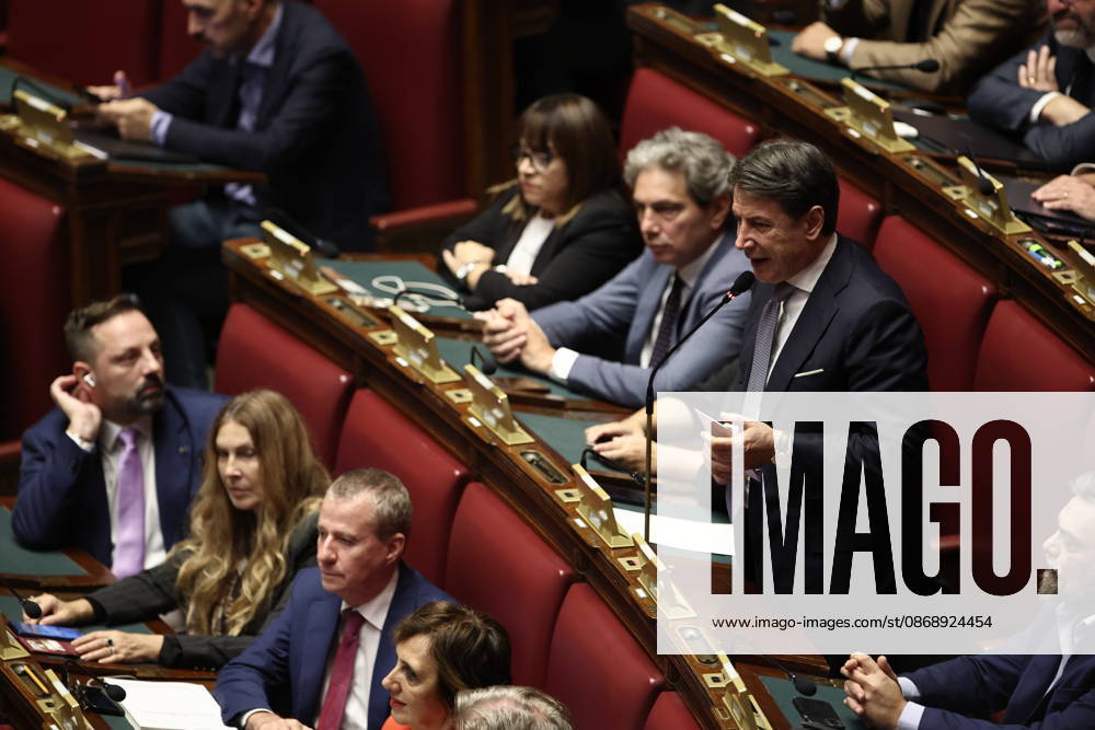 Five Star Movement President Giuseppe Conte during the secret ballot vote on the new electoral law in the Chamber of Deputies, Rome, October 8, 2026. Rome Italy - ZUMAa289 20261008_zia_a289_004