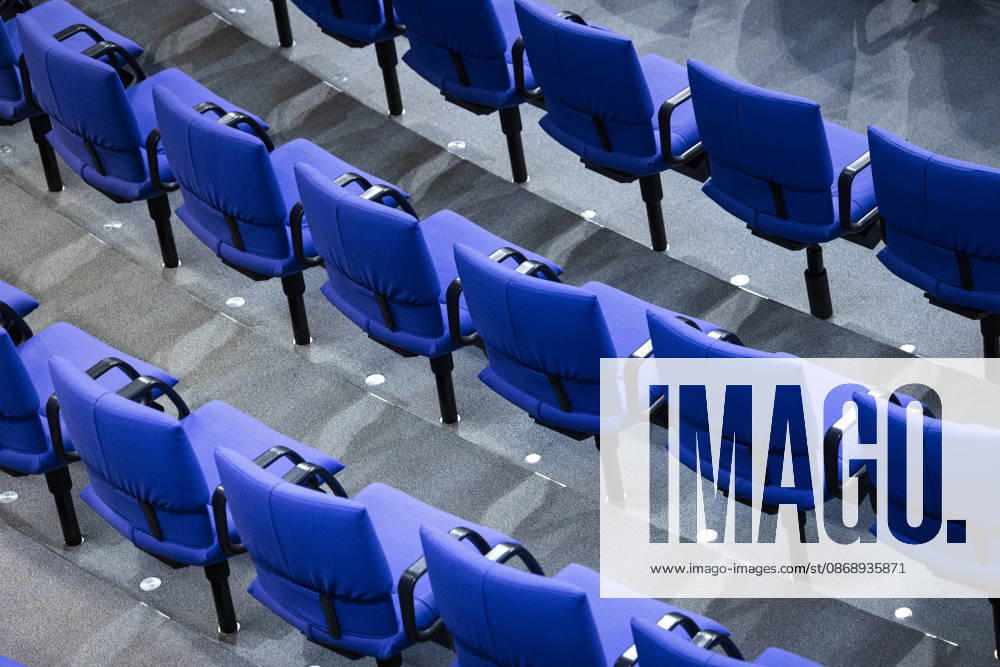 Seats in the Bundestag plenary chamber in Berlin, October 8, 2026, Berlin, Germany