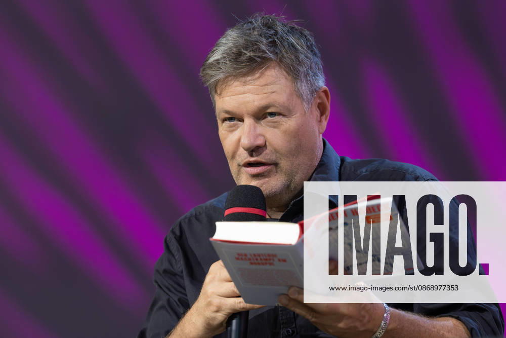 Frankfurt Book Fair 2026: Robert Habeck presents his new book, *Arctic Meltdown*, on the literature stage hosted by ARD, ZDF, and 3sat; Frankfurt am Main, Hesse, Germany; Exhibition Center