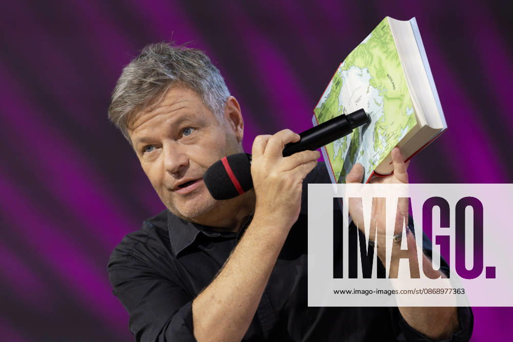 Frankfurt Book Fair 2026: Robert Habeck presents his new book, *Arctic Meltdown*, on the literature stage hosted by ARD, ZDF, and 3sat; Frankfurt am Main, Hesse, Germany; Exhibition Center