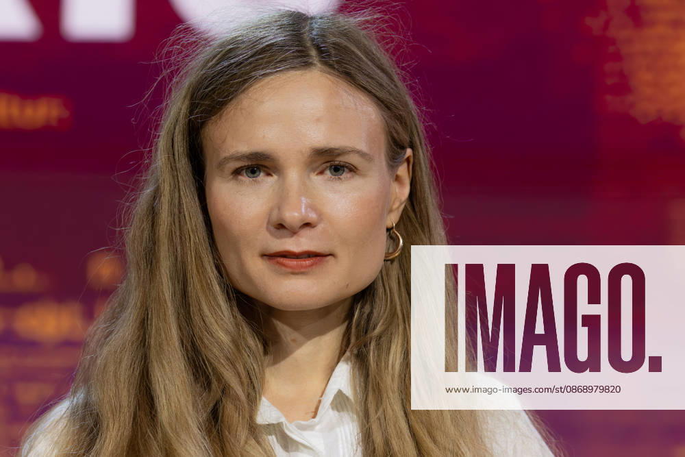Frankfurt Book Fair 2026: Valeria Gordeev receives the 2026 aspekte Literature Prize for her book *The Cicada Emerges from Its Shiny Golden Shell*, Frankfurt am Main, Hesse, Germany, Exhibition Grounds