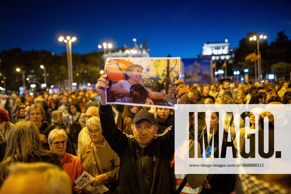 March in memory of Maricarmen in Madrid, Spain - 8 Oct 2026 Demonstrators carry banners during a rally in Madrid A march is making its way through the streets of Madrid, traveling from Puerta del Sol to the former home of Maricarmen Abascal—the 87-year-old woman who passed away 24 hours ago and whose eviction sparked a wave of citizen mobilization regarding the housing crisis. Madrid Spain
