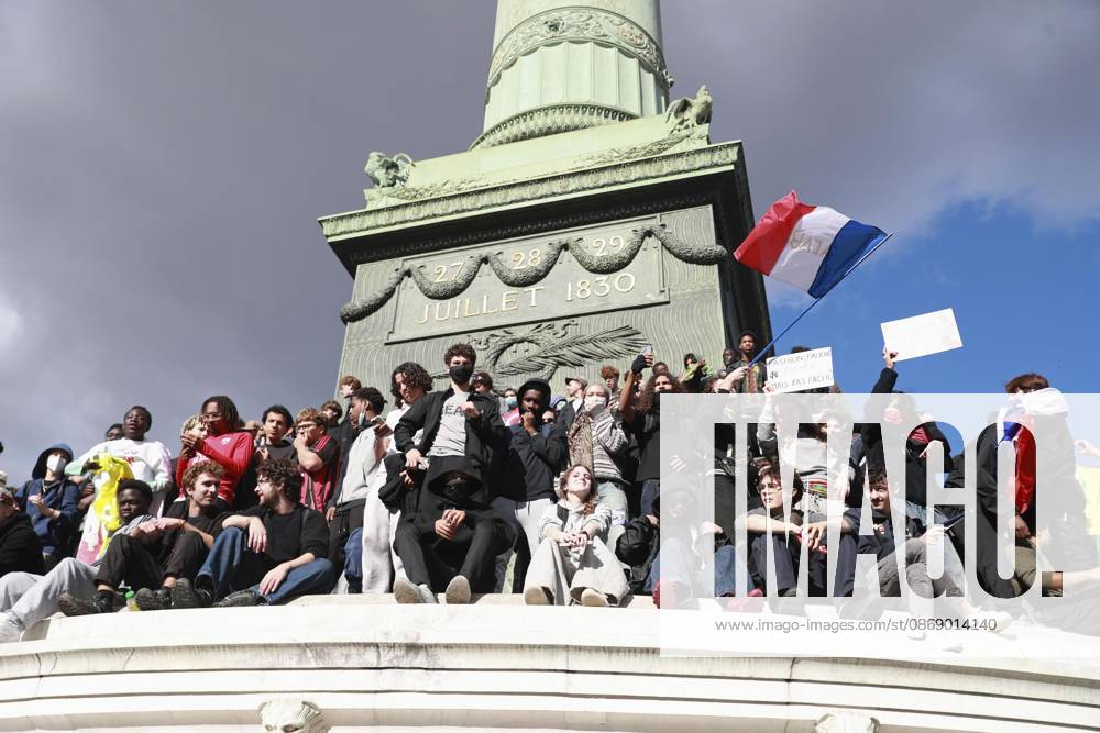 Student protests continue in France High school and university students as well as their supporters attend a demonstration at Place de la Bastille in Paris on Oct. 8, 2026, amid nationwide protests in France demanding more teachers and better facilities. A14AA0005630496P