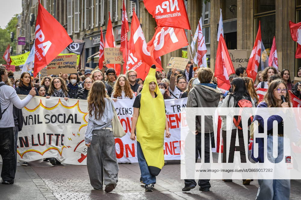 Lorraine, Metz: On Thursday, as in the rest of France, several hundred students protested in downtown Metz for better conditions in schools. bub